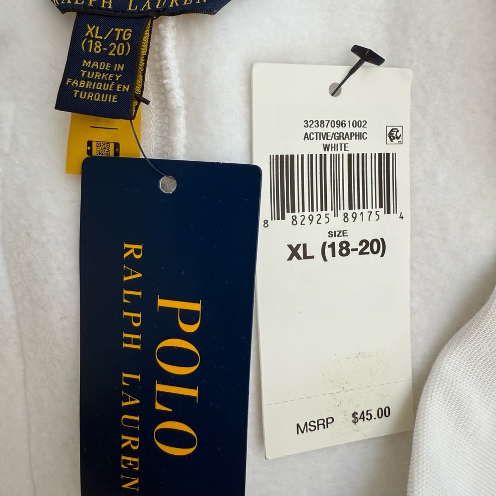 Polo by Ralph Lauren Boy's White Athletic Shorts - Picture 5 of 5
